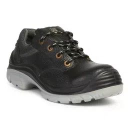 Hillson Nucleus Steel Toe Safety Shoes Low Ankle PU Sole Black Full Grain Leather Size UK 8-image-78