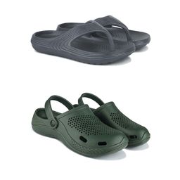 DRACKFOOT Men Set Of 2 Self Design Clogs-picture-12