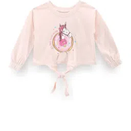 U.S. Polo Assn. Kids Pink Cotton Printed Full Sleeves T-Shirt-picture-48