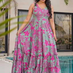 CaniBani Floral Print Maxi Dress-picture-1