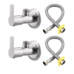 Fastgear Bathroom Faucet Set Stainless Steel Chrome Finish Silver, FG1147 ( Pack of 4)-image-37