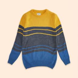 Pantaloons Junior Multicolor Color Block Full Sleeves Sweater-image-27