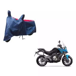 Auto Pearl Waterproof Two Wheeler Cover For CFMoto 650MT (Red & Blue)-image-36
