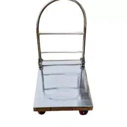 Rimsha 75 cm 304 Stainless Steel Industrial Platform Trolley Silver 250 Kg Load Capacity, RIM-11-13