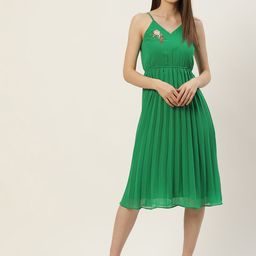 Moda Rapido Georgette A-Line Midi Dress-image-28
