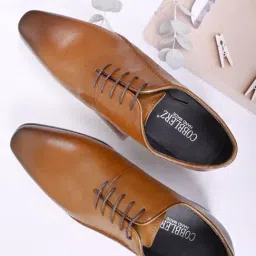 Cobblerz Men's Tan Oxford Shoes-picture-30