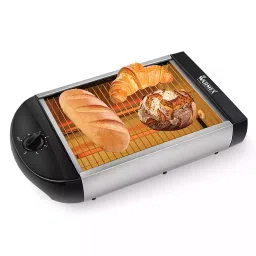 Warmex TOASTY 600W Pop Up 4 Slices Flat Bread Toaster (Black & Silver)-picture-28