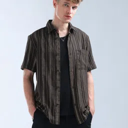 Flying Machine Men Classic Opaque Striped Casual Shirt-image-92