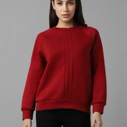 Allen Solly Red Regular Fit Sweatshirt-picture-37
