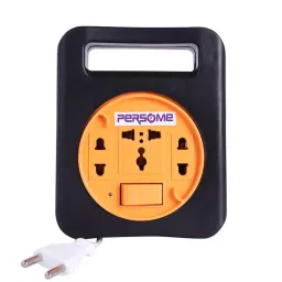Persome 3-Pin Red Extension Cord with Power Plug-Master Switch & Indicator 16 Amp Power Universal Socket image 1