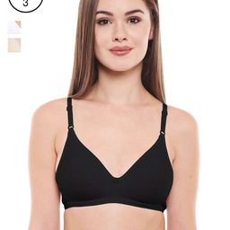 Bodycare Women Pack of 3 Solid T-shirt Bra E5555BSW-38