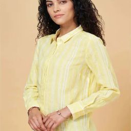 Annabelle by Pantaloons Yellow Striped Shirt-image-70
