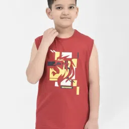 Crimsoune Club Kids Red Printed T-Shirt-picture-12