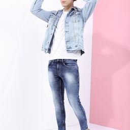 LOCOMOTIVE Men Blue Solid Jacket-43