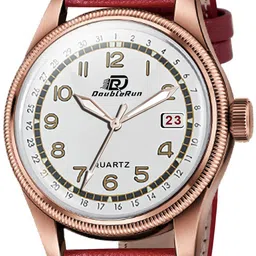 DOUBLERUN Men Dial & Leather Straps Analogue Multi Function Watch image 4