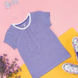 Pantaloons Junior Blue Cotton Printed T-Shirt-picture-43