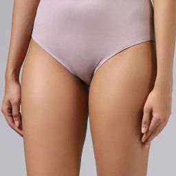 Wunderlove by Westside Solid Light Grey Seamless Full Brief-20