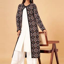 YU by Pantaloons Black Jacquard Pattern Cardigan-image-57