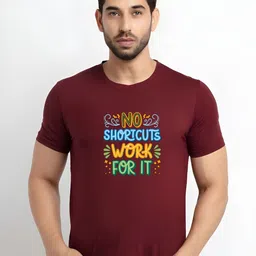 KaamBhari Graphic Printed Round Neck Pure Cotton Regular Fit T-shirt-picture-18