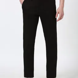 Peter England Casuals Men Cotton Slim Fit Flat-Front Regular Trousers-image-16