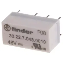 Finder PCB Mount Signal Relay 48 V DC Coil 2 A Switching Current DPDT, 30.22.7.048.0010-picture-7
