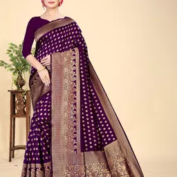 MORDEN MUSE Woven Design Zari Banarasi Saree-picture-45
