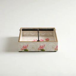 Home4U Glizz Floral Multicolor Bamboo Napkin Holder-41