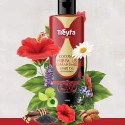 Treyfa Coconut Hibiscus Chamomile Oil For Hair Growth - 100 ml-47