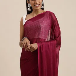 Anouk Rustic Striped Pure Georgette Saree-picture-30
