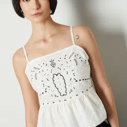 max Women Floral Embroidered Cotton Top-picture-42
