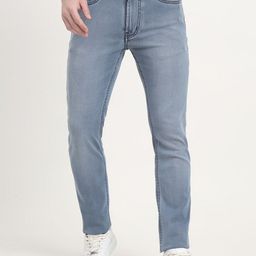 JADE BLUE Men Slim Fit Mid-Rise Light Fade Jeans-image-104