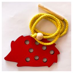Mini Leaves Lacing Activity for Kids - Wooden Lacing Toys for Toddlers-17