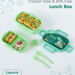 Leak Proof Dino Print Lunch Box - Green-picture-12