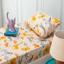 Playful Plunge Kids Bedsheet & Pillow Cover - Animal-picture-3