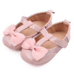 KIDLINGSS Bow Applique Detailed Shimmered Booties - Pink-image-99