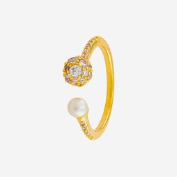 Kushal's Fashion Jewellery Gold-Plated Zircon Studded Finger Ring-picture-27
