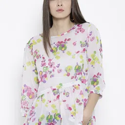 Sera Floral Print Peplum Top-image-33