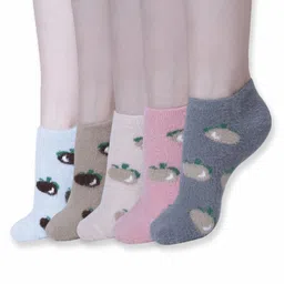 Dollar Women Pack Of 5 Patterned Ankle-Length Socks-31