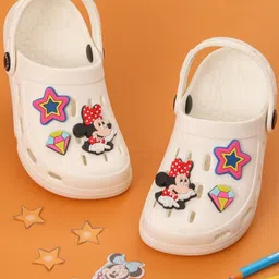 Disney By Yellow Bee Girls Minnie Mouse Clogs With Star & Gem Charms-53