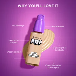 sugar pop Liquid Foundation - 02 Almond | Water Resistant | Super Matte | Full Coverage Foundation image 5