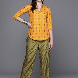 Biba Ethnic Motifs Print Kurti With Palazzos-picture-20