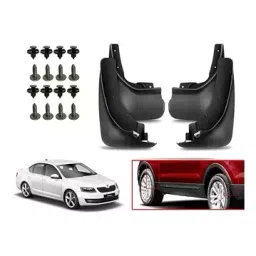 Auto Pearl 2 Pcs Front and Rear Mud Guard For Skoda Octavia 1.4 TSI MT Ambition Petrol (Black)-14