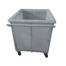 Rimsha 90 cm 304 Stainless Steel Industrial Processing Textile Trolley 50 Kg Load Capacity, RIM-08-29