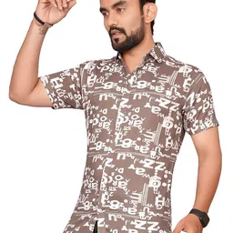 Metronaut Men Regular Fit Spread Collar Typography Printed Casual Shirt-image-57