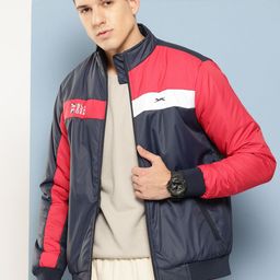 Slazenger Colourblocked Mock Collar Bomber Jacket-picture-45