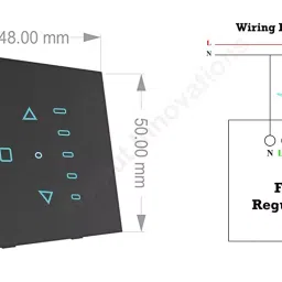walnut innovations Walnut Wifi Touch Switch Fan Regulator Capacitor Based Humming Free Roma Standard Fitting image 5