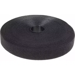 RS PRO Black Hook & Loop Tape, 20 mm x 10m Model No 8904187-69