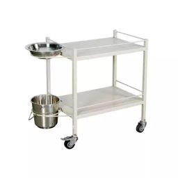 Welltrust Healthcare 45x76x82 cm Powder Coated Mid Steel 2 Shelves Dressing Trolley, WSH-1406-picture-48