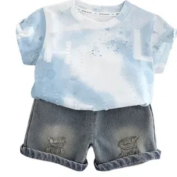 StyleCast x Revolte Boys Printed Pure Cotton T-shirt With Shorts-image-93