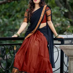 MANMOHITSAREE Woven Design Ready To Wear Lehenga & Blouse With Dupatta-picture-42
